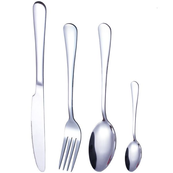 

spoon 5 colors flatware high-grade gold cutlery fork knife teaspoon stainless dinnerware sets kitchen tableware set 10 c