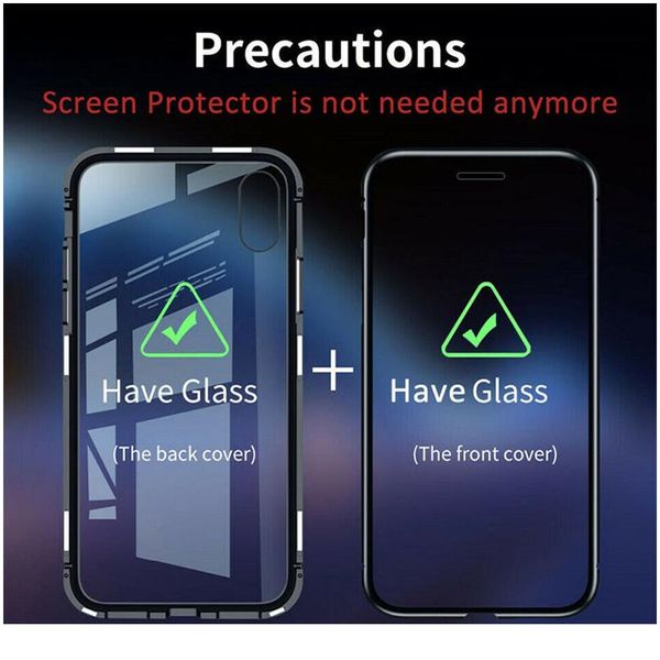 

magnetic metal adsorption double-sided glass case for samsung s10 s20 fe s9 s8 a71 a51 m51 m21 a70 a50 no wmtkzf