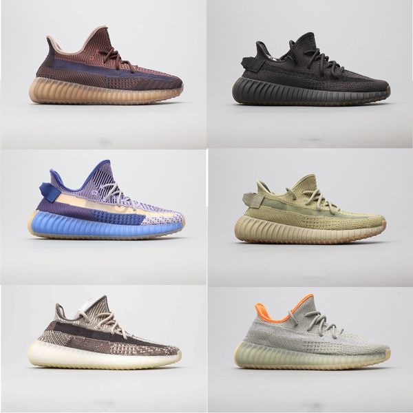 

pink pearl stone carbon kanye west mens casual shoes fade sand taupe natural reflective men women outdoor trainers sports sneakers, Black