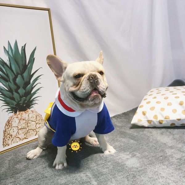 

net red cute funny kindergarten teddy fadou dog cloth spring and summer thin t-shirt fashion brand