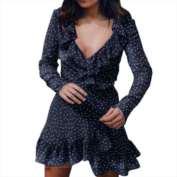 

women summer v neck mini dress beach party dress leisure short sleeve beach mini sundress ruffles sw, Black;gray