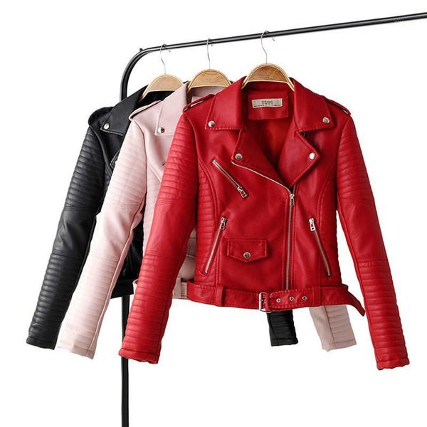 

winter black faux leather jacket women biker jacket casual modis motorcycle coat streetwear korean lady pu1