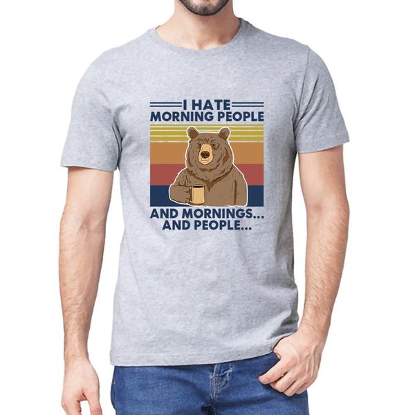 

camping bear i hate morning people and mornings and people vintage neck summer men's cotton t-shirt humor gift women tee 3xl, White;black