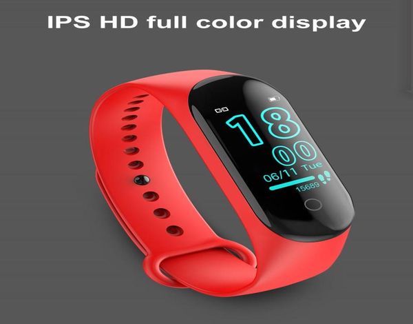 

2019 new m4 smart band wristband blood pressure heart rate monitor pedometer sports bracelet health fitness bracelet wmtiyo