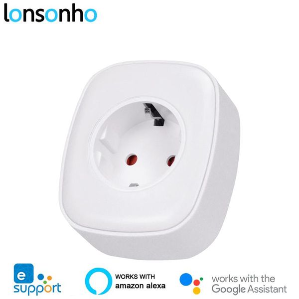 

lonsonho ewelink wifi smart plug smart socket eu us au plug 16a power monitor works with alexa google home mini