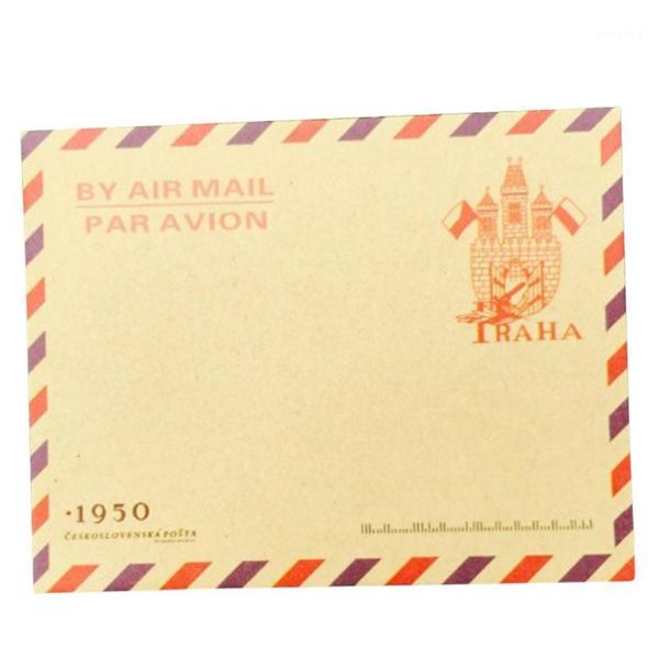 

none 10pcs mini retro kraft paper envelope random style delivery d181