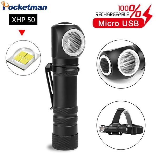 

headlamps 8000 lm multifunctional magnetic xhp50 led torch usb rechargeable 18650 built-in battery head front torch1
