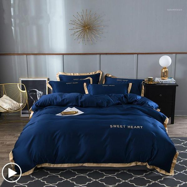 

bedding set 4pcs flat bed sheet brief duvet cover sets king comfortable quilt covers single  size bedclothes linens1