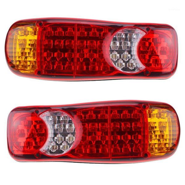 

1 pair 12v led rear tail lights lamps 5 function trailer caravan truck van 46 led1