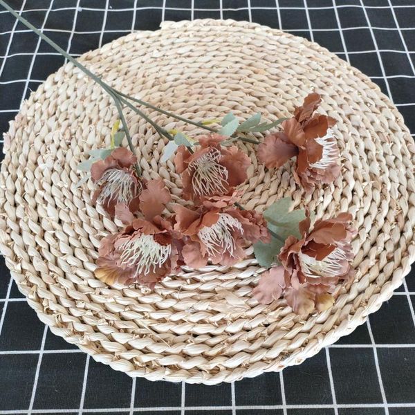 

10pcs simulation 6 heads snow peonies high-end wedding decoration l flower arrangement home decoration artificial flowers