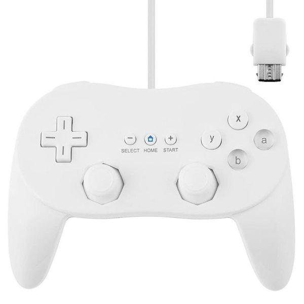 

2 pcs classic console gampad gaming pad joypad pro compatible with wii 2 pack controller white