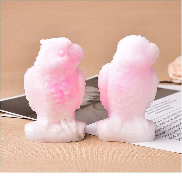 

natural mineral quartz parrot figurine hemimorphite animal ornaments crafts home decoration natural stone carved christm jllmuh, Black