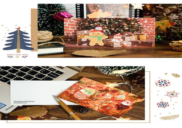 

30pcs mr. gingerbread man and christmas day design card as scrapbooking party invitation diy gift greeting card message postcard sqcytv