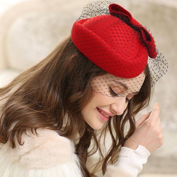 

winter charming women wool hat vintage wool felt hats mesh floral party wedding fedoras with fascinating floral lm005 h qylvpt