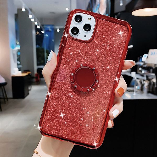 

shell iphone phone case with bracket max diamond glitter x cases for pro 12 diamond max iphone 11 pro xr plus xs luxury 6s 8 7 uftus