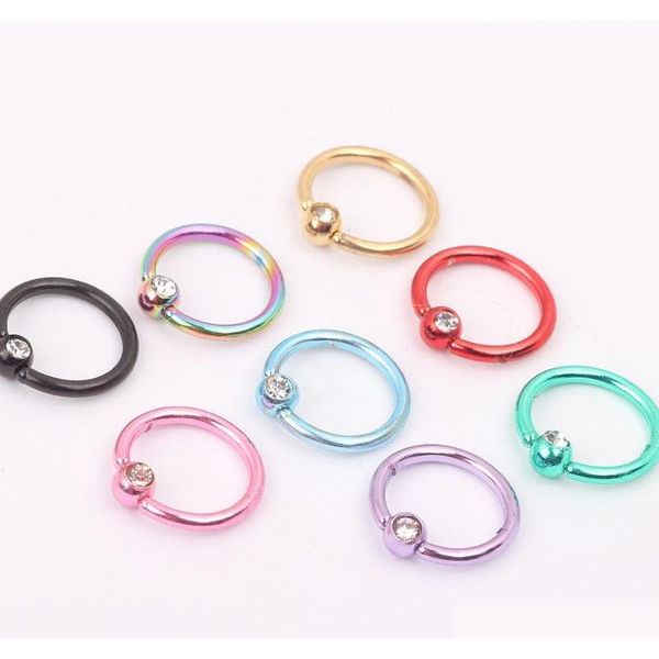 

body jewelry n22 mix 8 colors 100pcs/lot stainless steel plated colors nose piercing jewelry t6vg1, Silver