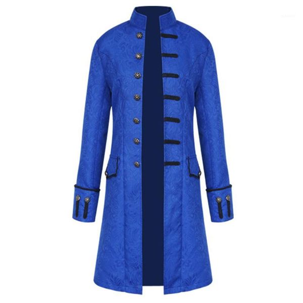

vintage retro mens gothic brocade jacket winter frock coat steampunk luxury long sleeve windbreaker suit weeding jackets outwear1, Black;brown