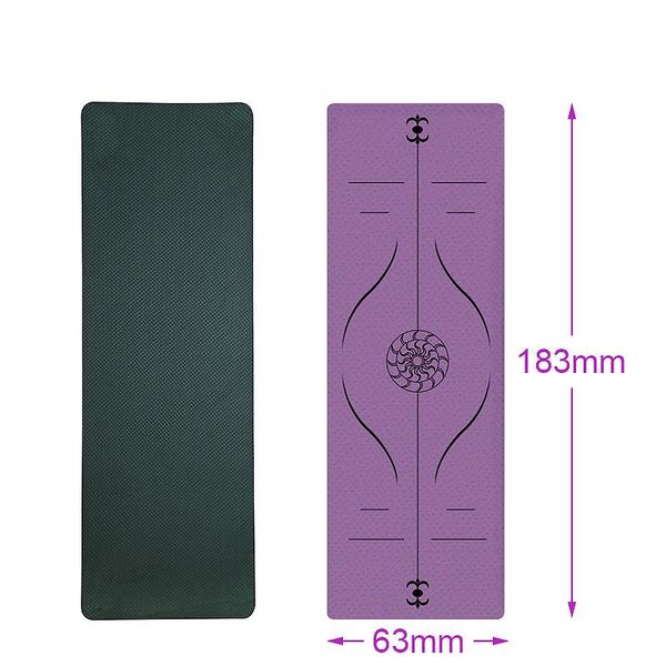 

tpe non slip yoga mats с позицией линия утолщение спортивные гимнастические пилатес маты безвкусный тренажерный зал упражнения гостиной коло