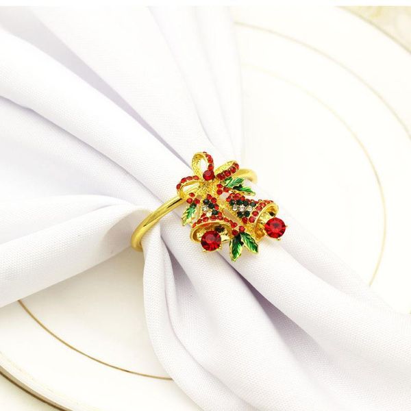 

napkin rings 10pcs/lot christmas bells ring color button el western restaurant cloth ring1