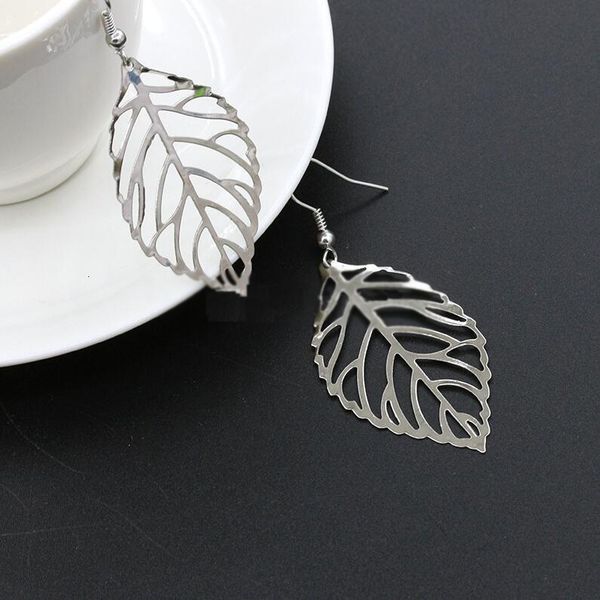 

trade simplicity europe fashion exquisite and the america forest leaves earrings selling metal leaf earring 2 colors