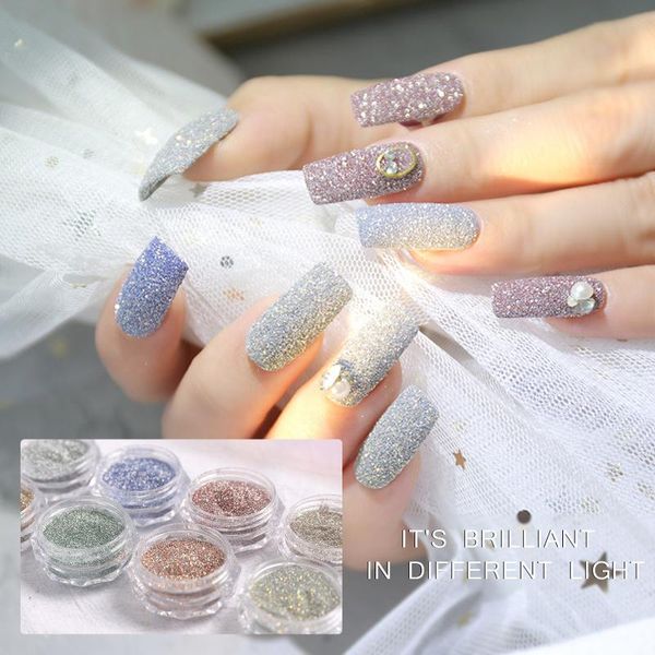 

nail glitter 1box sparklingreflective powder laser silverdiamond dust for shiny holographic art decorations pigment, Silver;gold