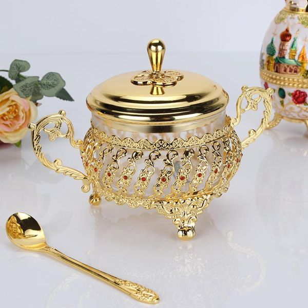 

kitchen seasoning bottle glass alloy unique condiment container spice holder pepper jar with lid and spoon for kitchen1