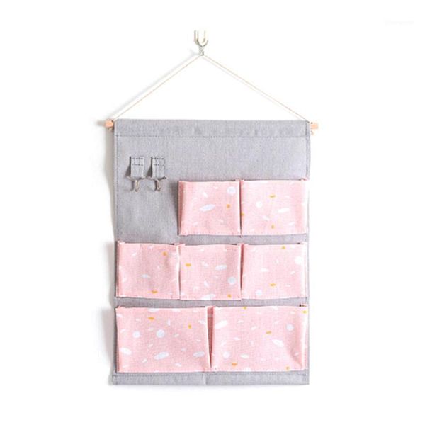 

lovely snow hanging closet multi-grid storage bag with 7 pockets household hanging storage bag @ls1