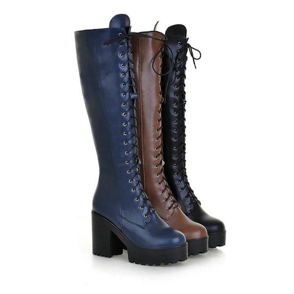 

womans shoes boots high boots zippers large shoes, Black