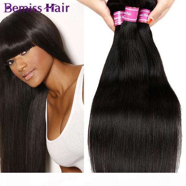 

2017 bemiss unprocessed virgin human hair weaves brazilian malaysian indian peruvian wet and wavy human hair bundles natural black