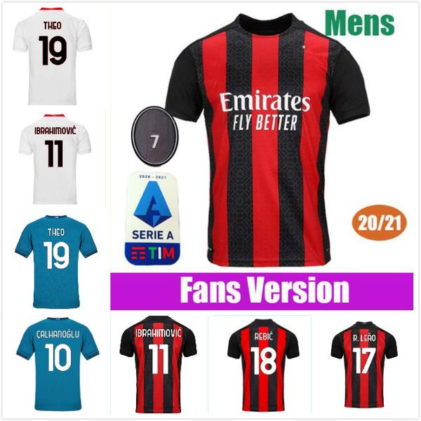 

20 21 ac milan soccer jersey 2020 2021 ac football shirt 120th anniversary paqueta bennacer rebic camiseta de futbol romagnoli ibrahimovic, Black;yellow
