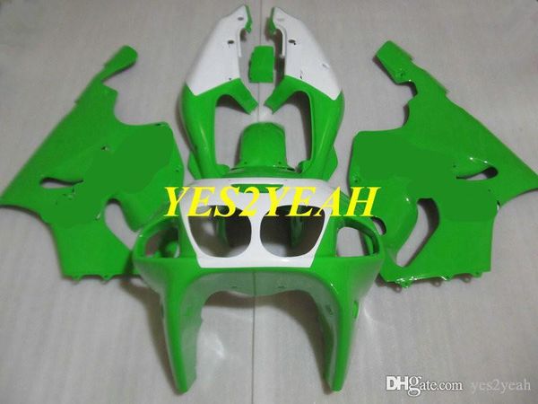 Kit corpo carenatura moto per KAWASAKI Ninja ZX-7R ZX7R 1996 2003 ZX 7R 96 97 02 03 Carrozzeria carenature bianco verde + regali KZ13