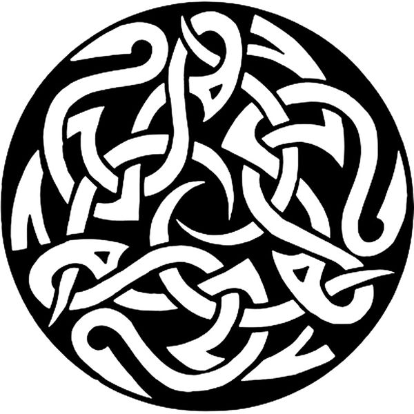 

15.5cm*15.5cm celtic knot snake fashion motorcycle car sticker vinyl decal black/silver s6-3092