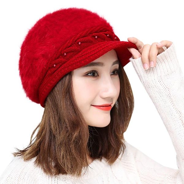 

selling in 2020 women winter warm solid knitted hat beret baggy beanie hat slouch ski cap support wholesale and dropshipping, Blue;gray