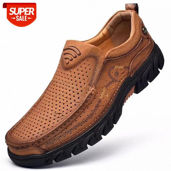 

summer 2020 new men comfortable outdoor waterproof shoes leather sneakers fashion casual shoes male big size 38-48 #ay2f