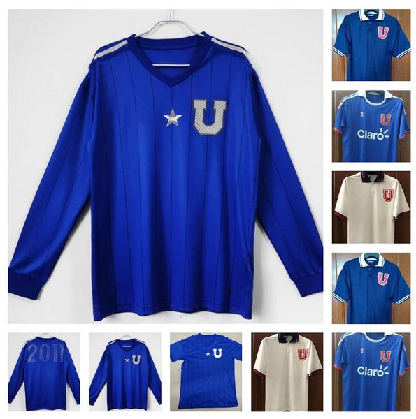 

1998 1999 universidad de chile retro soccer jerseys . rodriguez 2011 long sleeve home junior fernandes joaquin larrivey jose gatica footbal, Black;yellow