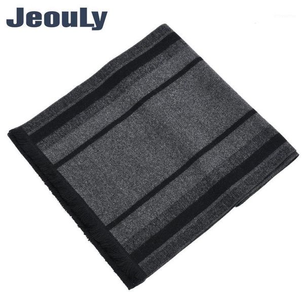 

2020 the new men's fashion scarf british gentleman yarn-dyed cotton stripe tassel scarf wholesale in winter1, Blue;gray
