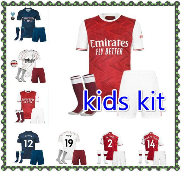 

saka soccer jersey 20 21 pepe nicolas ceballos henry guendouzi sokratis maitland-niles tierney 2020 2021 football shirt kids+socks kit, Black;yellow