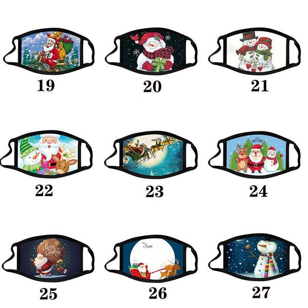 

calico anti-fog washable cotton color christmas cartoon face mask party masks design mas