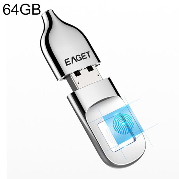 

eaget fu5 64g usb 20 interface metal flash u disk with fingerprint identification