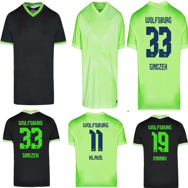

2020 2021 vfl wolfsburg soccer jersey brekalo roussillon soccer 20/21adul football shirts, Black;yellow