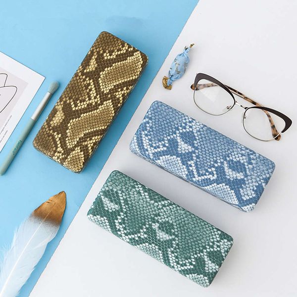 

personalized serpentine sunglasses pu pouch mobile phone wallet storage pure color nearsighted glasses case