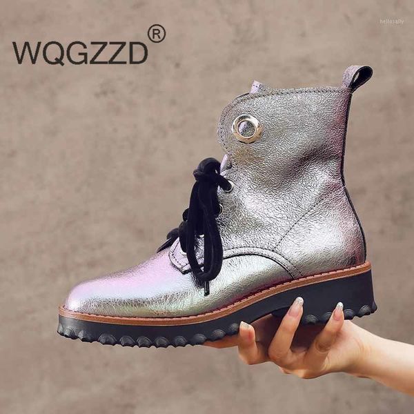 

bottes femme motorcycle boots women's winter shoes cow leather metal buckle streetwear punk ankle boots women's shoes mujer1, Black