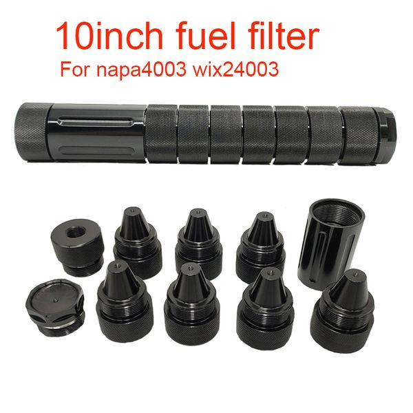 

aluminum 1/2x28 fuel filter modular solvent trap for napa 4003 wix 24003 car 10 inch solvent-trap adapter 5/8x24