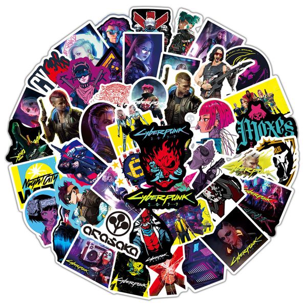 

10/50pcs game 2077 laops5 for luggage lapcyberpunks stickers car gifts q1215