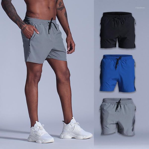 

running shorts mens fitness pants men sport with zipper jogger quick dry training gym joggers1, Black;blue