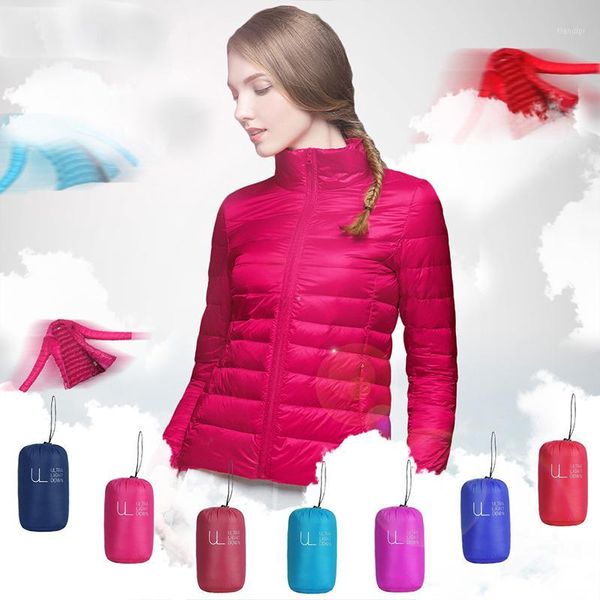 

parkas women winter coat women thin outerwear 90% white duck down stand collar warm windproof pockets zipper pockets coat1, Tan;black