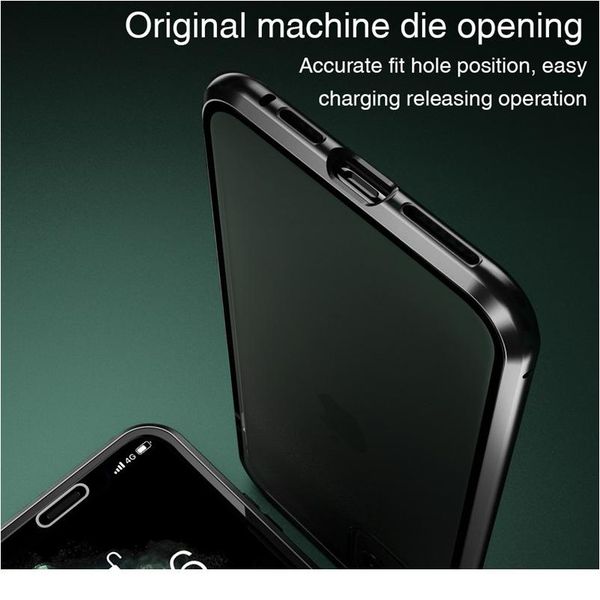 

360 magnetic adsorption metal case for iphone 11 12 pro xs max xr se double sided glass case for ip jllapj