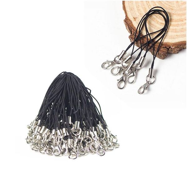 

50pcs/lot thread cord key holder diy bag key ring bags toys phone hanger lobster keyrings diy keyfob diy keychain acc jllpni