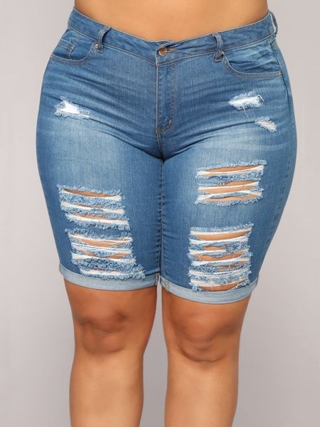

for denim summer women plus size 4xl 5xl xxxxl xxxxxl donna ripped shorts short en jean femme, White;black