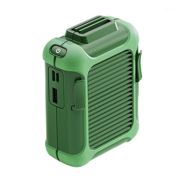 

portable hanging waist fan usb charging hanging neck leafless outdoor fan1